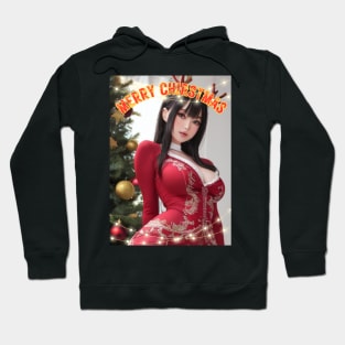 Merry Christmas Anime Girl Cosplay Xmas Cute Christmas Girl Hoodie